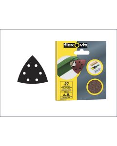 Flexovit Delta Hook & Loop Sanding Sheets - 94mm - 120g Fine (6)