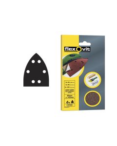 Flexovit Detail Hook & Loop Sanding Sheets - 95mm x 145 mm - Fine 120g (6)