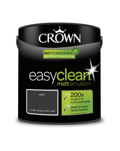 Crown Easyclean Rebel - Matt Emulsion Paint - 2.5L