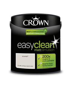 Crown Easyclean Snowfall - Matt Emulsion Paint - 2.5L