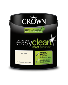 Crown Easyclean Soft Linen - Matt Emulsion Paint - 2.5L