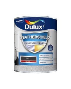 Dulux Weathershield Exterior Gloss Paint - Black - 750ml