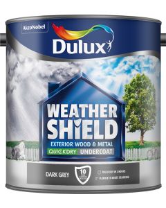 Dulux Weathershield Quick Dry Undercoat - Dark Grey - 2.5L