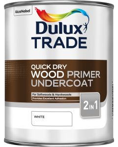 Dulux Trade Quick Dry Wood Primer Undercoat - 1L