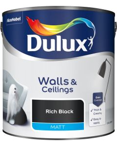 Dulux Matt Emulsion Paint - Rich Black - 2.5L