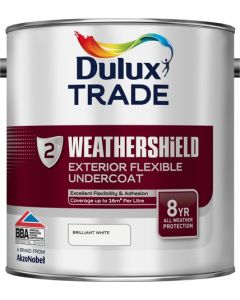 Dulux Trade Weathershield Exterior Flexible Undercoat - Brilliant White - 2.5L