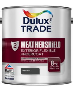 Dulux Trade Weathershield Exterior Flexible Undercoat - Dark Grey - 2.5L