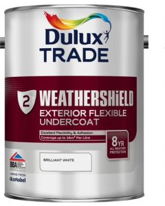 Dulux Trade Weathershield Exterior Flexible Undercoat - Brilliant White - 5L