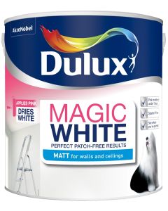 Dulux Magic White Matt Emulsion Paint - Pure Brilliant White - 2.5L