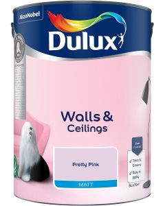 Dulux Matt Emulsion Paint - Pretty Pink - 5L