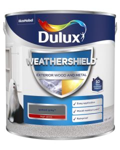 Dulux Weathershield Exterior Gloss Paint - Gallant Grey - 2.5L