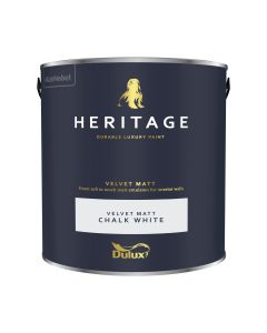 Dulux Heritage Matt Emulsion - Chalk White - 2.5L