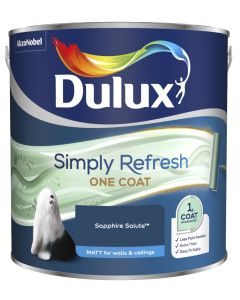 Dulux Simply Refresh One Coat Matt Emulsion Paint - Sapphire Salute - 2.5L