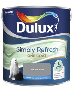 Dulux Simply Refresh One Coat Matt Emulsion Paint - Natural Slate - 2.5L