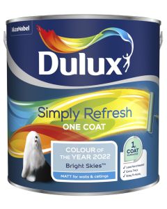 Dulux Simply Refresh One Coat Matt Emulsion Paint - Bright Skies - 2.5L