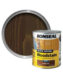Ronseal Quick Drying Woodstain - Dark Oak (Satin) 750ml