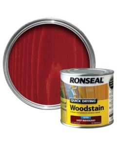 Ronseal Quick Drying Woodstain - Deep Mahogany (Satin) 250ml