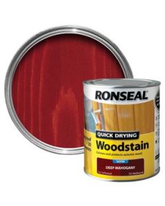 Ronseal Quick Drying Woodstain - Deep Mahogany (Satin) 750ml