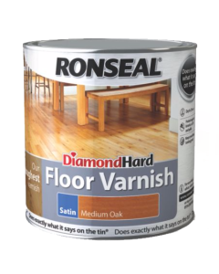 Ronseal Diamond Hard Floor Varnish - Medium Oak (Satin) 2.5L