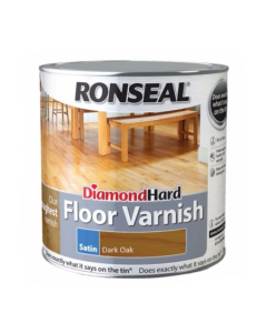 Ronseal Diamond Hard Floor Varnish - Dark Oak (Satin) 2.5L