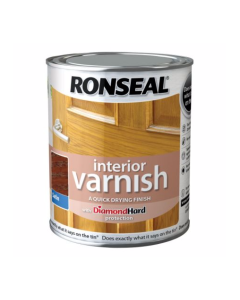 Ronseal Diamond Hard Interior Varnish -  Dark Oak (Satin) 750ml