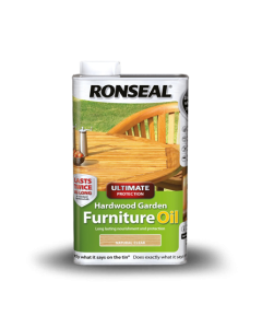 Ronseal Hardwood Garden Furniture Oil (Natural Clear) 1L