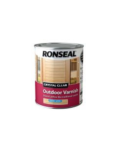 Ronseal Crystal Clear Outdoor Varnish - Clear (Satin) 750ml
