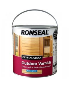 Ronseal Crystal Clear Outdoor Varnish - Clear (Satin) 2.5L