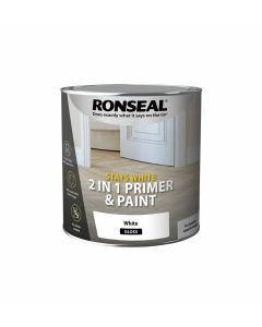 Ronseal Stays White 2in1 Primer & Paint - White (Gloss) 750ml