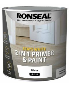 Ronseal Stays White 2in1 Primer & Paint - White (Gloss) 2.5L