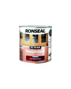 Ronseal 10 Year Woodstain - Deep Mahogany (Satin) 250ml
