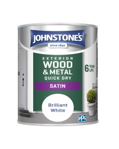 Johnstone's Exterior Quick Dry Satin - Brilliant White - 750ml