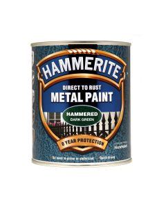 Hammerite Direct To Rust Metal Paint - Hammered Dark Green - 750ml