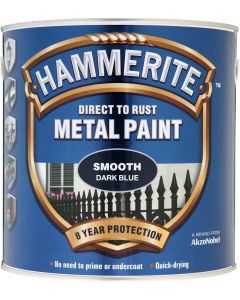 Hammerite Direct To Rust Metal Paint - Smooth Dark Blue - 2.5L