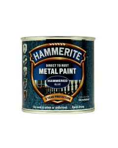 Hammerite Direct To Rust Metal Paint - Hammered Blue - 250ml