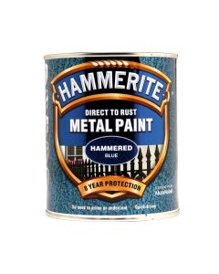Hammerite Direct To Rust Metal Paint - Hammered Blue - 750ml