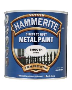 Hammerite Direct To Rust Metal Paint -  Smooth White - 2.5L