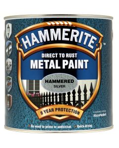 Hammerite Direct To Rust Metal Paint - Hammered Silver - 2.5L
