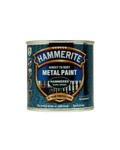 Hammerite Direct To Rust Metal Paint - Hammered Dark Green - 250ml