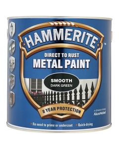 Hammerite Direct To Rust Metal Paint -  Smooth Dark Green - 2.5L