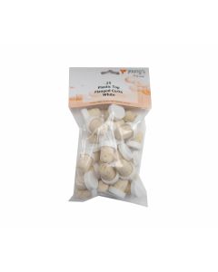Young's Plastic Top Flanged Corks - White - Pack of 25