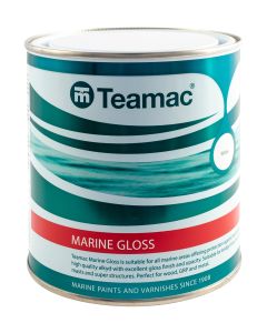 Teamac Marine Gloss Paint - Supermarine White - 2.5L