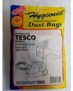 Tesco - VC206/VC207 (SDB364) Paper Bags X5+2 Filters