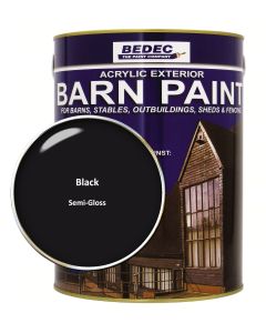 Bedec Barn Paint (Semi Gloss) Black - 5L