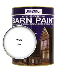 Bedec Barn Paint (Satin) White - 5L