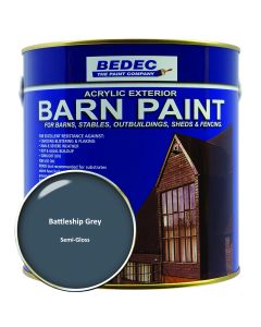 Bedec Barn Paint (Semi Gloss) Battleship Grey - 2.5L