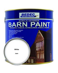 Bedec Barn Paint (Satin) White - 2.5L