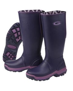 Grubs Rainline Wellington Boots - Aubergine - Size 7