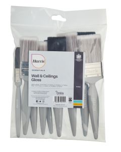Harris Walls & Ceilings + Gloss Essentials Flat Brush - Pack of 10