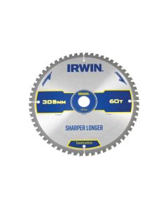 Irwin IRW1897435 Construction Circular Saw Blade 305mm x 30mm x 60T ATB/Neg M